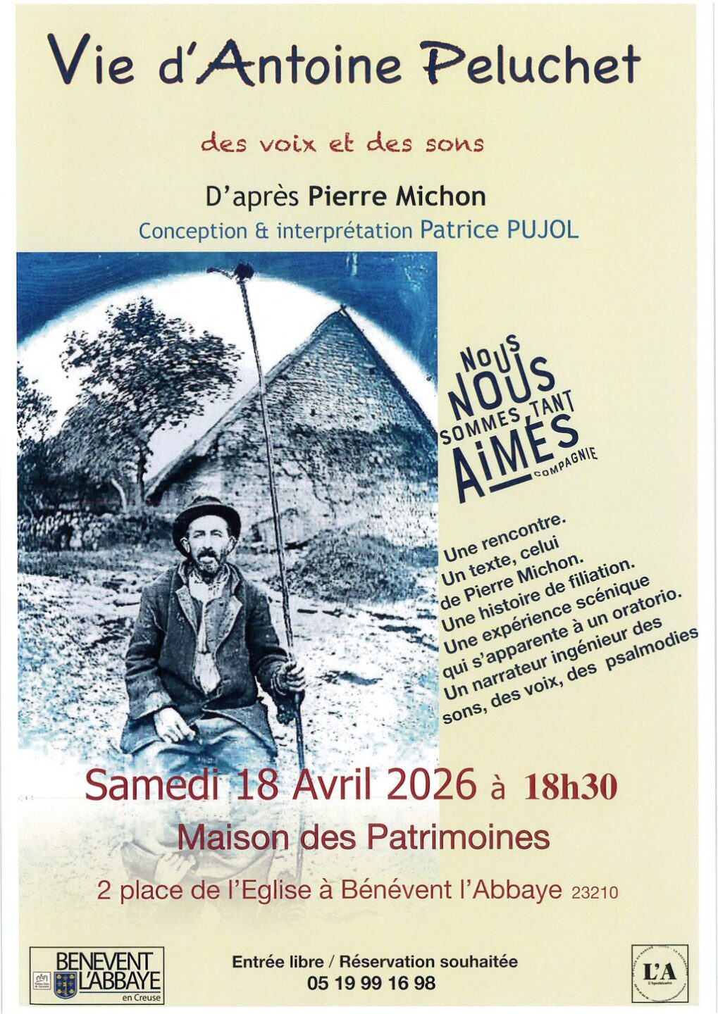 Vie d&rsquo;Antoine Peluchet  Bénévent-l&rsquo;Abbaye