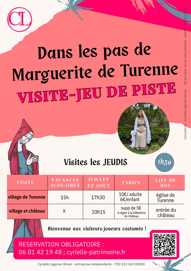 Visite du château et jeu de piste dans le village sur les pas de Marguerite de Turenne Turenne 2026-04-09