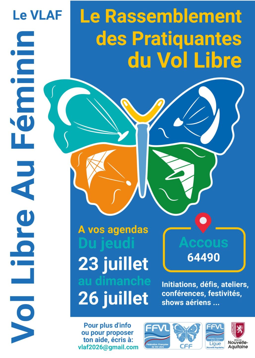 Vol libre au féminin Aire d'atterrissage des parapentes Accous 2026-07-23