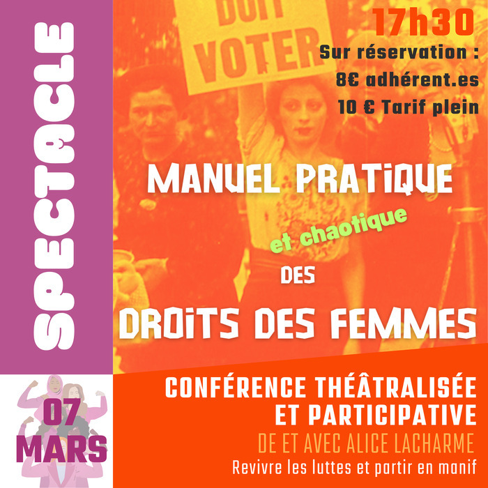 Week-end spécial droits des femmes au Wagon du Faget : conférence théâtralisé et participative "Manuel pratique et chaotique des droits des femmes" Le Wagon Café Le Faget