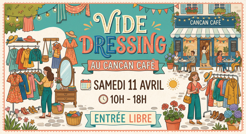 Week-end vide dressing chez Cancan Café 3 rue Dominique Lemonnier Percy-en-Normandie 2026-04-11