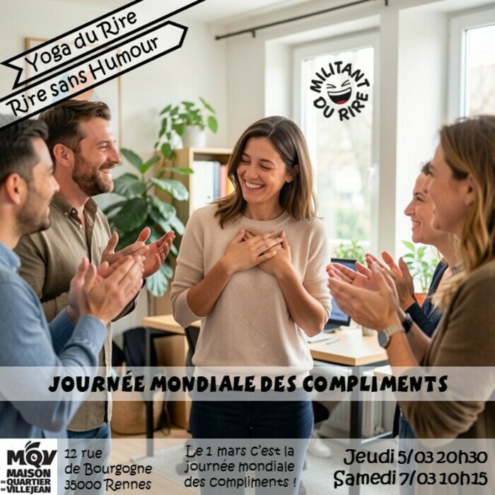 Yoga du Rire : Journée mondiale des compliments Maison de Quartier de Villejean Rennes