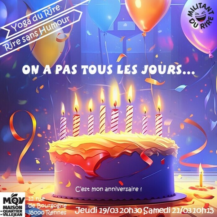 Yoga du Rire : On a pas tous les jours... Maison de Quartier de Villejean Rennes