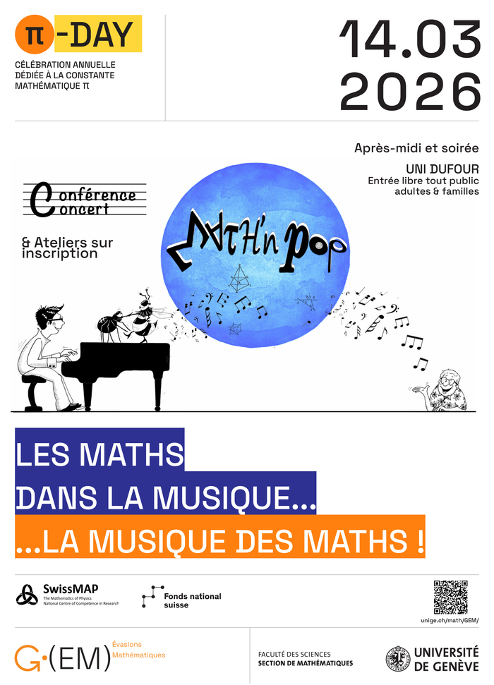π-Day : Math’n Pop : les maths dans la musique... ...la musique des maths ! Université de Genève - Uni Dufour Genève