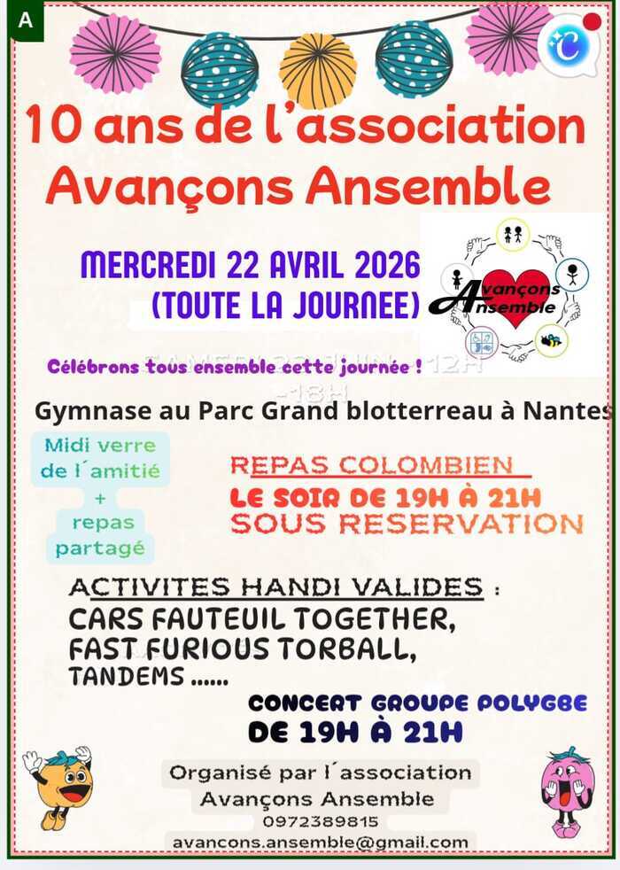 10 ans de l&rsquo;association Avançons Ansemble Parc du Grand Blottereau Nantes