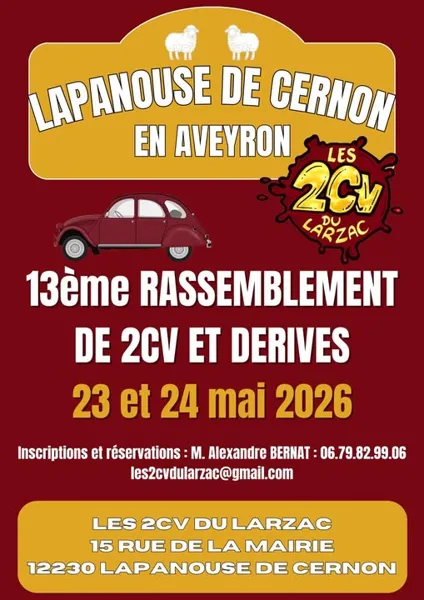 13ème Rassemblement de 2CV et dérives  Lapanouse-de-Cernon