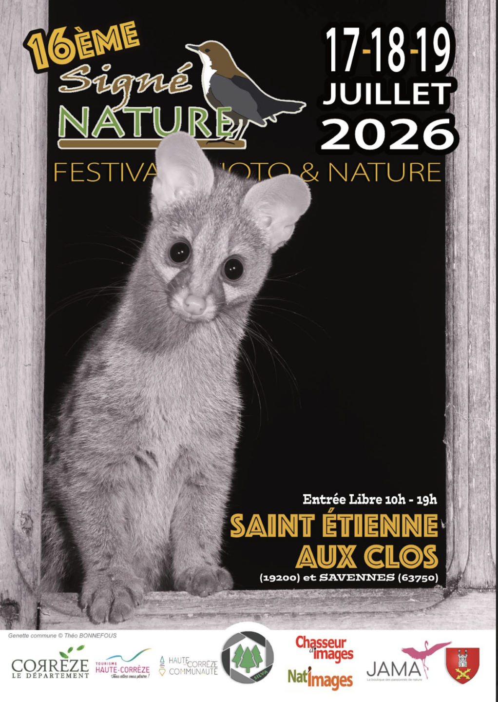 16ème édition Festival photographique Signé Nature Le bourg Saint-Étienne-aux-Clos 2026-07-17