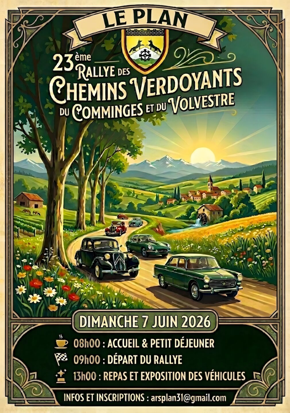 23ÉME ÉDITION RALLYE VOITURES ANCIENNES ARSPLAN ARSPLAN VOLVESTRE Le Plan