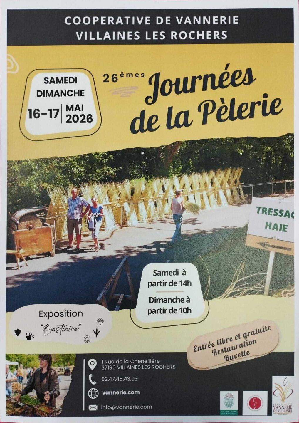 26ème édition des Journées de la Pèlerie 1 Rue de la Cheneillère Villaines-les-Rochers 2026-05-16