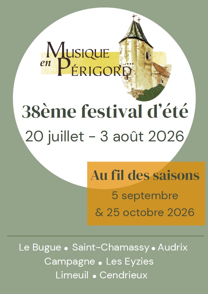 38ème Festival Musique en Périgord Jeunes prodiges Espace André Malraux Val de Louyre et Caudeau