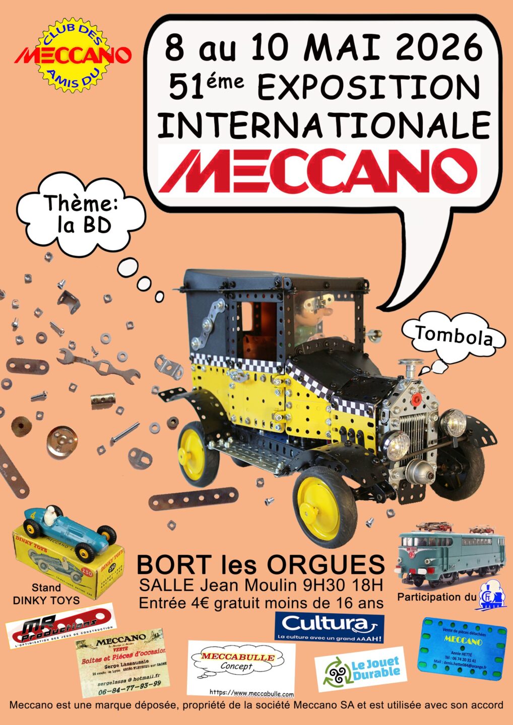 51ème exposition internationale Meccano Les Orgues Bort-les-Orgues 2026-05-08