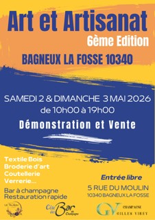 6ème édition des journées de l&rsquo;art et de l&rsquo;artisanat  Bagneux-la-Fosse