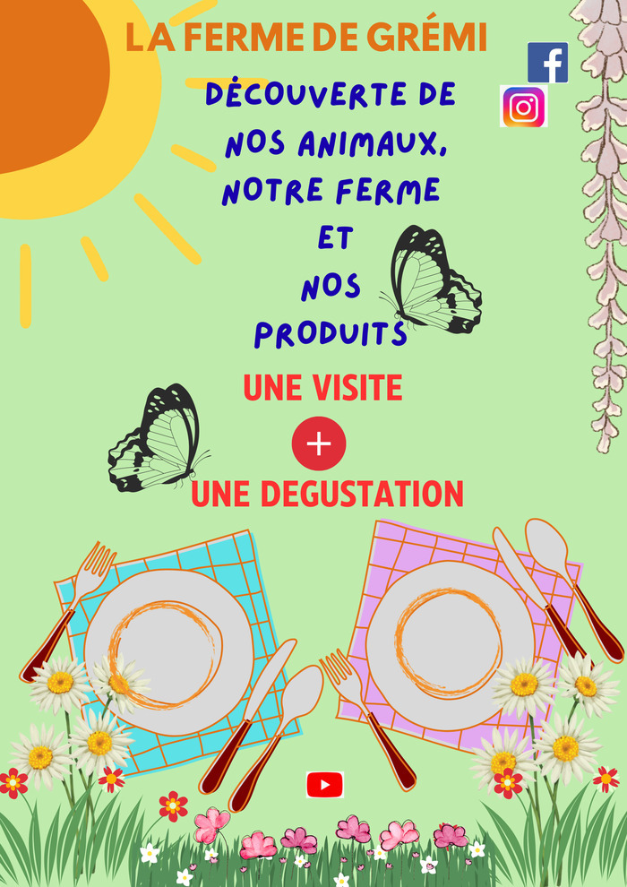 À la découverte de nos animaux et de nos produits de la ferme La Ferme de Grémi Saint-Ovin