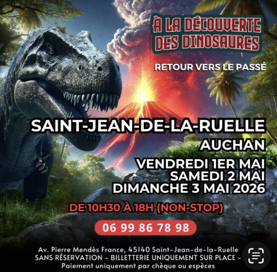 A la découverte des dinosaures  Saint-Jean-de-la-Ruelle