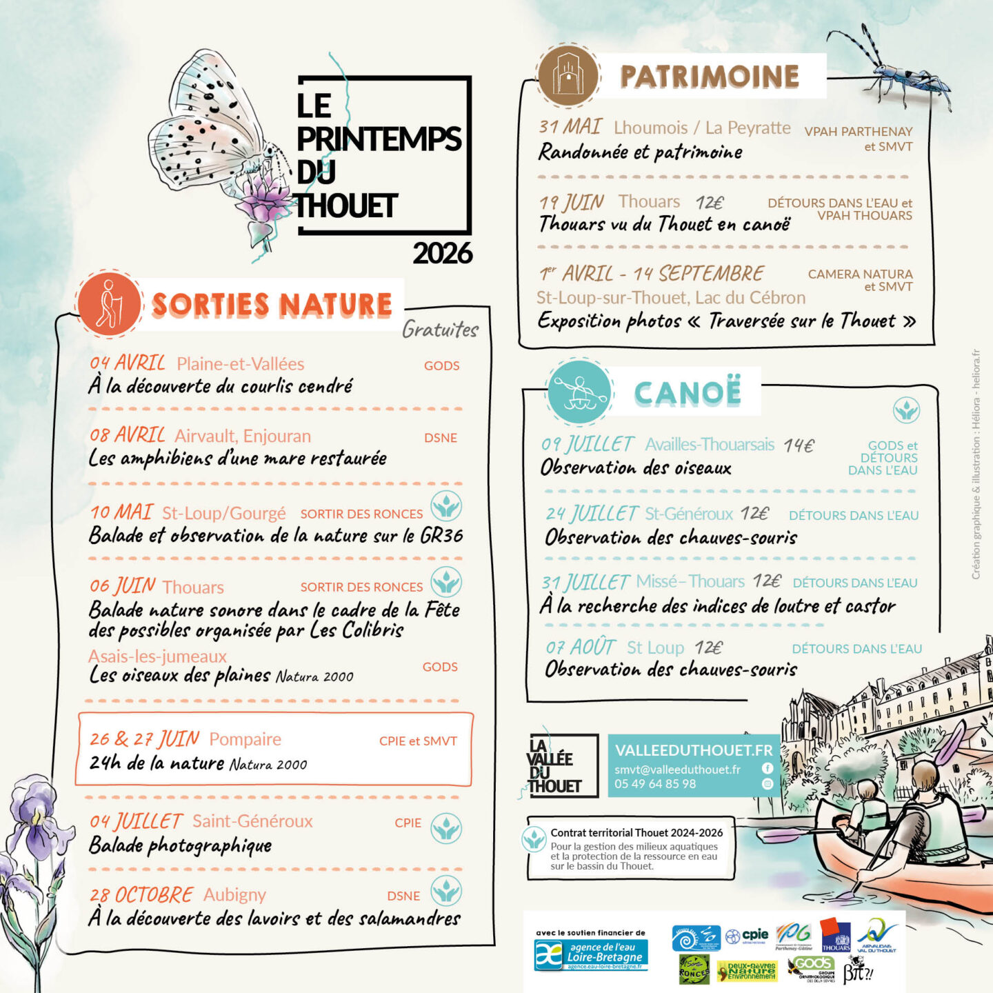 A la recherche des indices de loutre et castor  Thouars 2026-07-31
