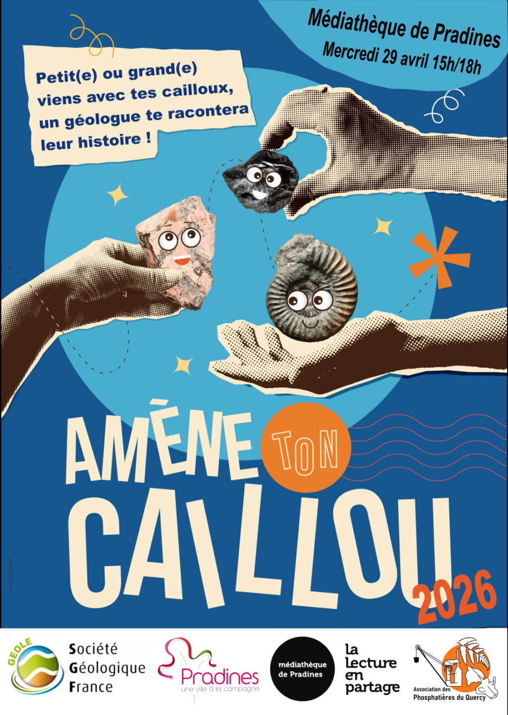 Amène ton caillou 2026 à la Médiathèque de Pradines  Pradines 2026-04-29