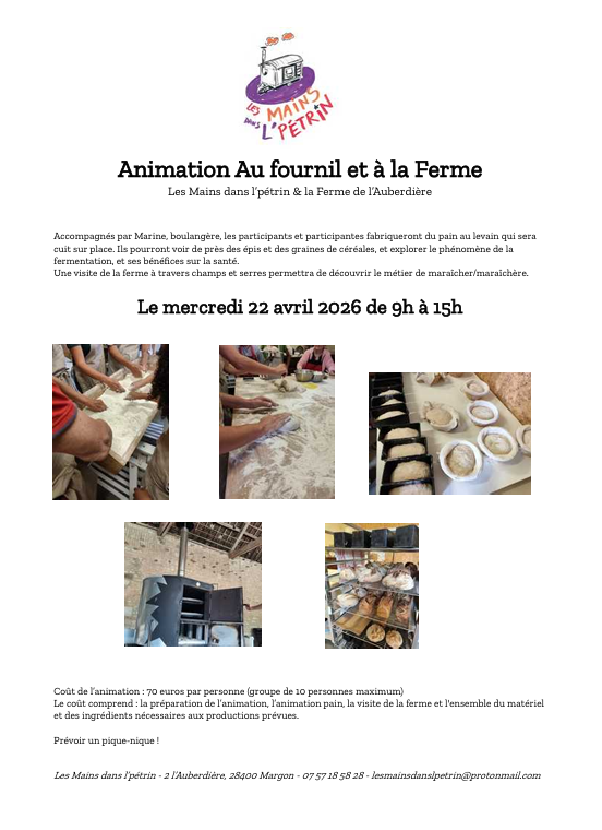 Animation au fournil et à la ferme  Arcisses