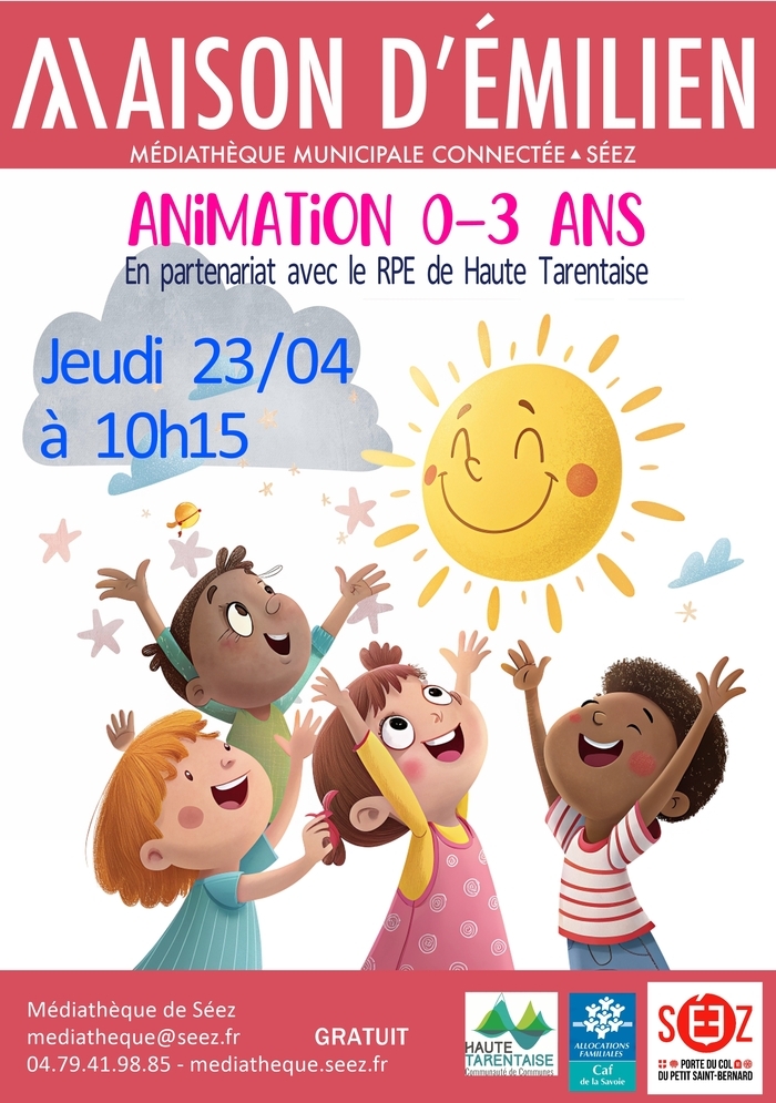 Animation pour les tout-petits (0-3 ans), Maison d’Emilien – Médiathèque de Séez, Séez