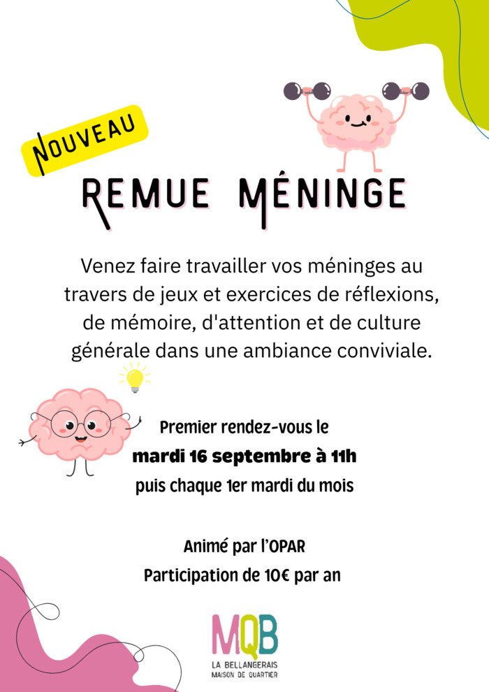 Animation remue-méninges Maison de quartier La Bellangerais Rennes