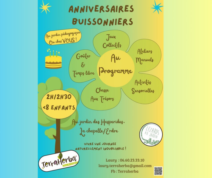 Anniversaire buissonnier, Jardin des Hespérides,, La Chapelle-sur-Erdre