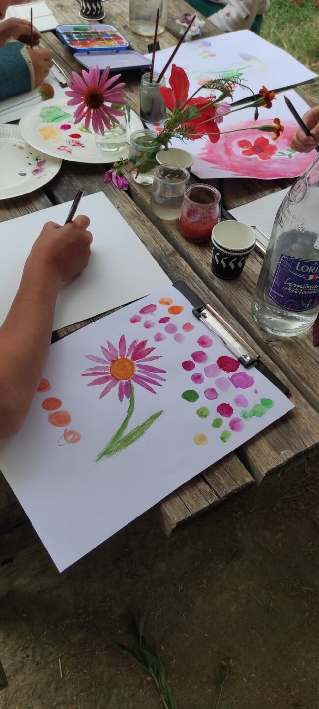 Aquarelle au jardin, Salagon, musée et jardins, Mane