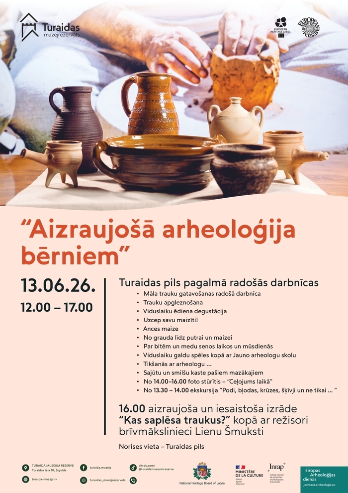 Archéologie passionnante pour les enfants Turaidas viduslaiku pils Sigulda