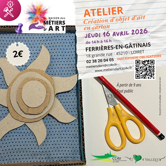 Atelier à la Maison des métiers d&rsquo;art  Ferrières-en-Gâtinais