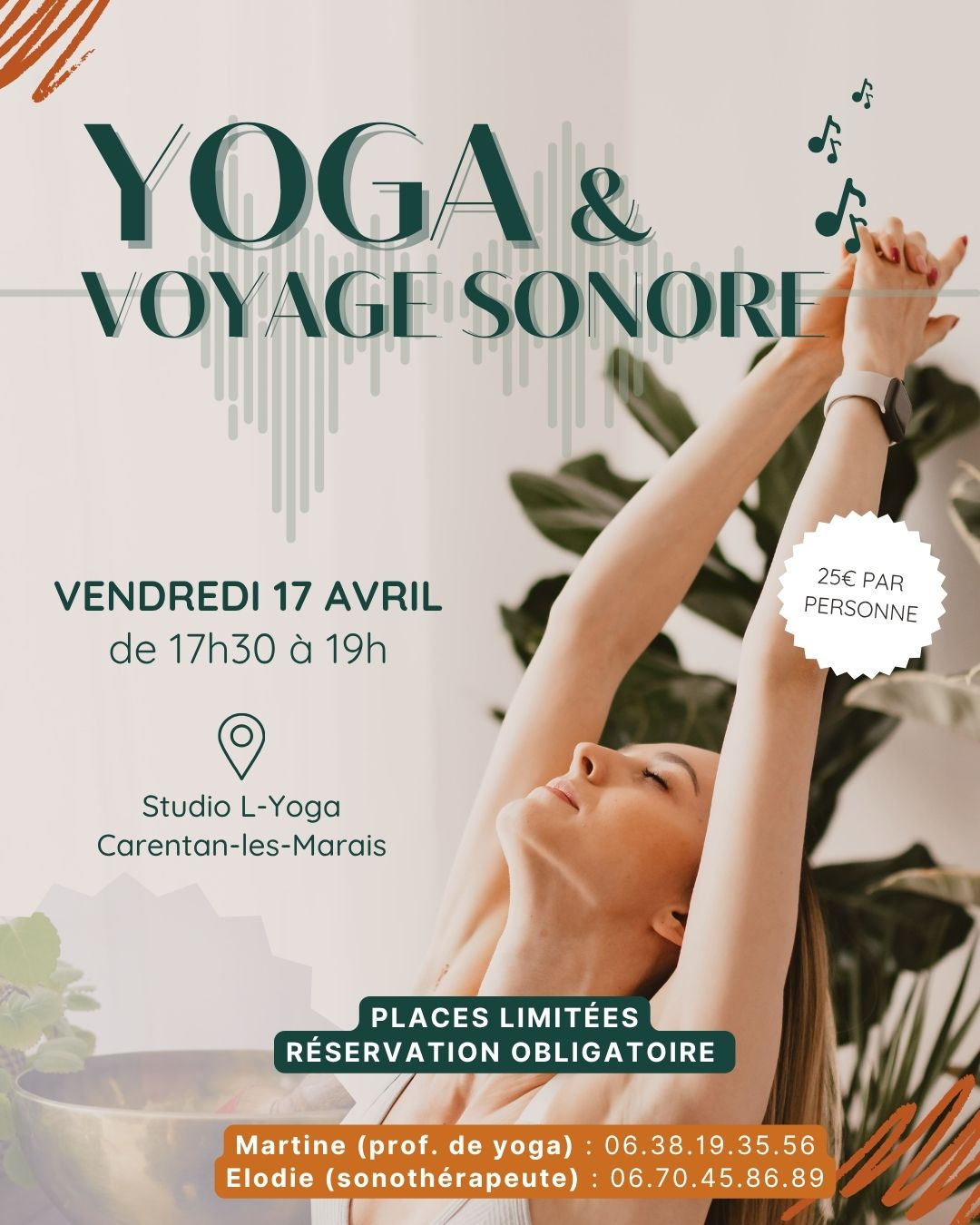 Atelier adulte Yoga vinyasa & voyage sonore  Carentan-les-Marais