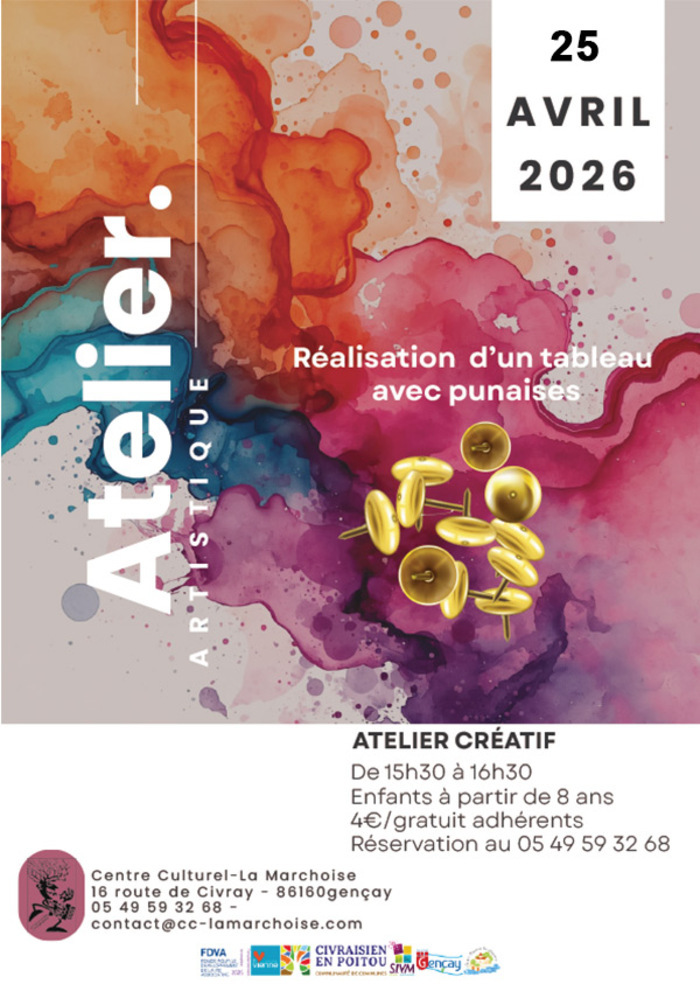 Atelier artistique Centre Culturel La Marchoise Gençay