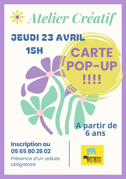 Atelier créatif à la Médiathèque du Pays Rignacois  Rignac