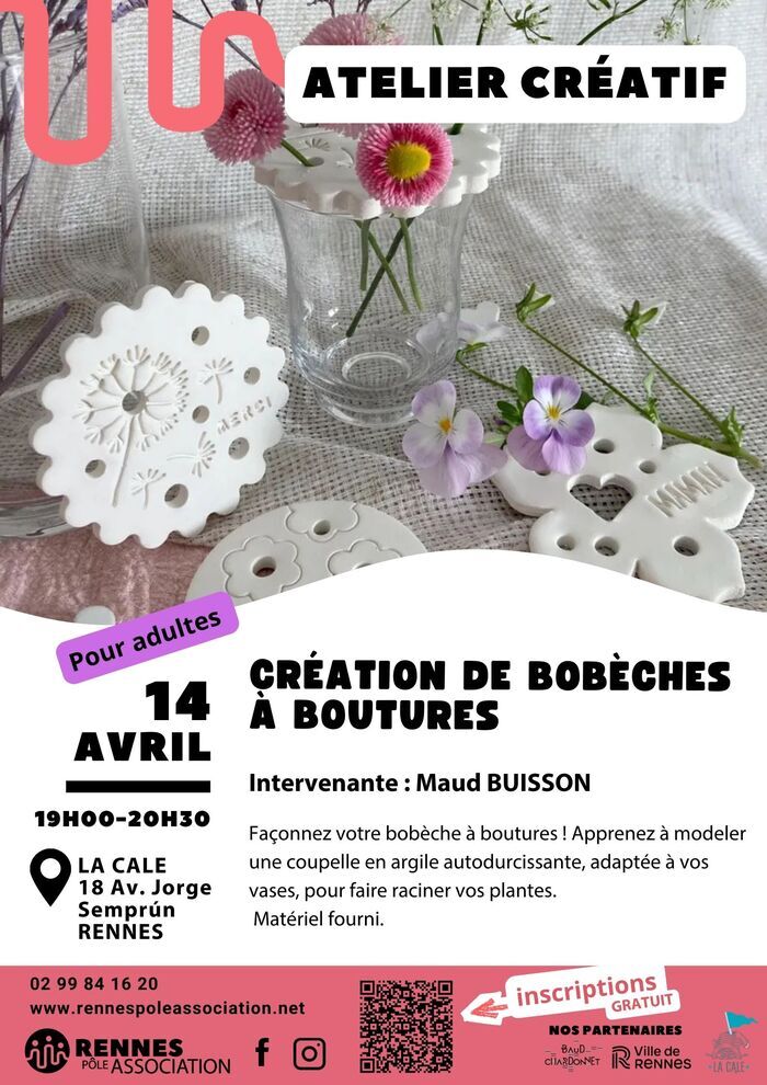 Atelier créatif : création de bobèches à bouture La Cale Rennes
