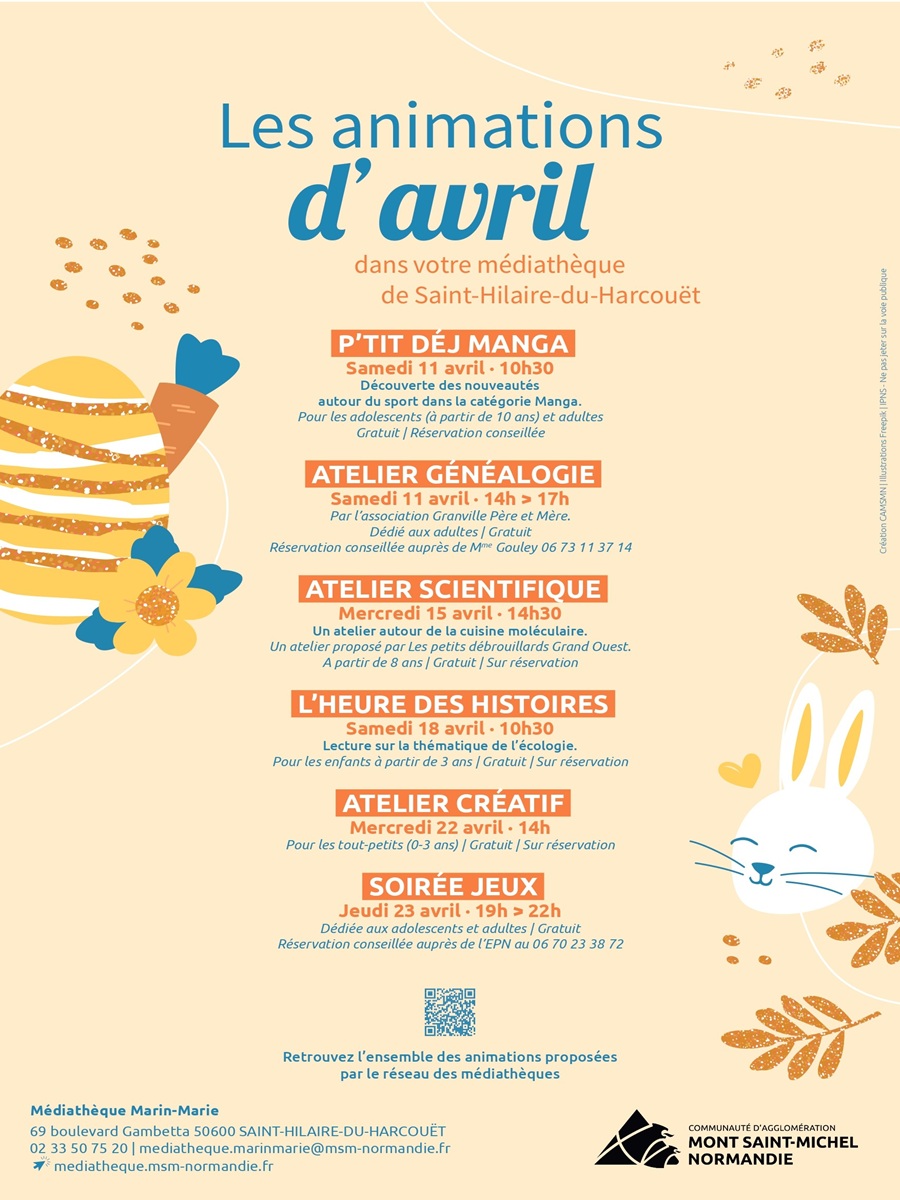 Atelier créatif et sensoriel pour les 0-3 ans Médiathèque Marin Marie Saint-Hilaire-du-Harcouët