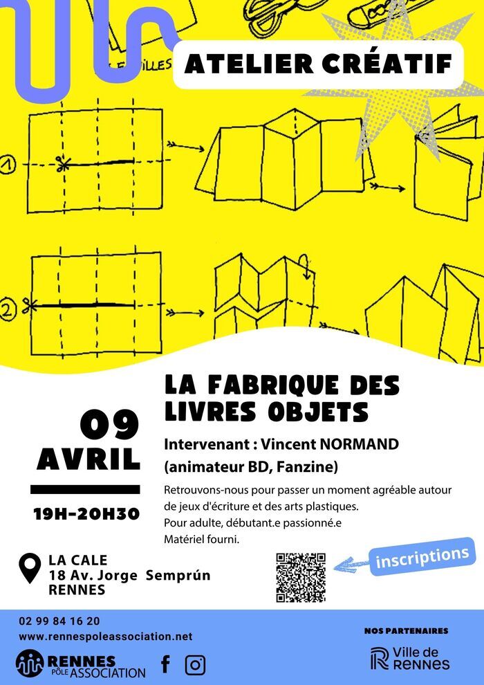 Atelier créatif : La Fabrique des livres objets La Cale Rennes