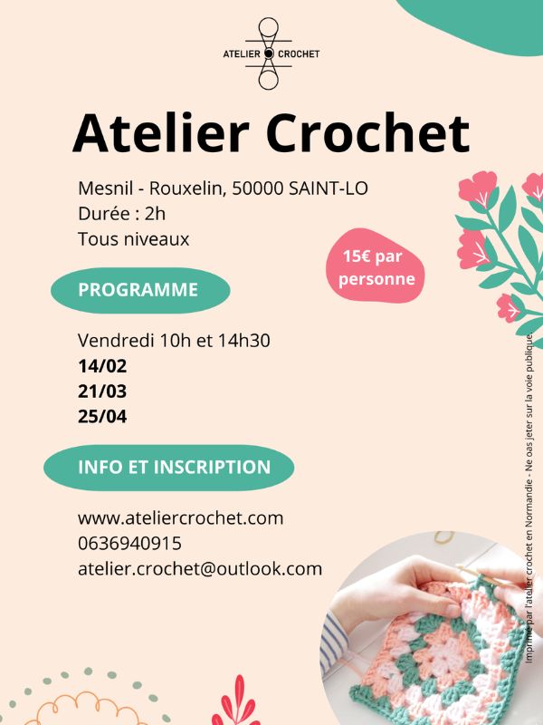 Atelier crochet  Le Mesnil-Rouxelin