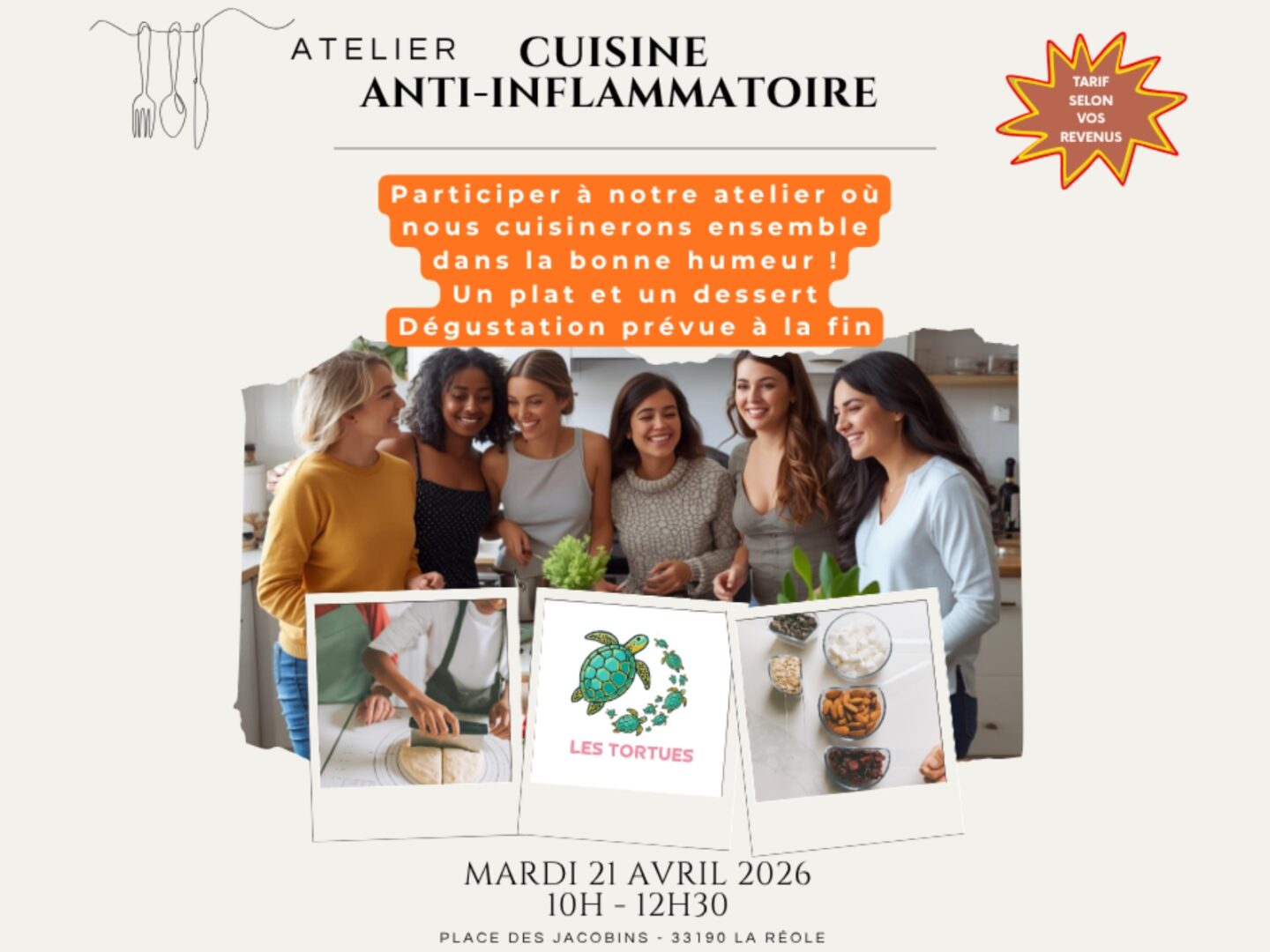 Atelier cuisine anti inflammatoire  La Réole