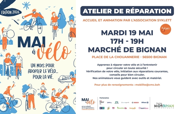 Atelier de réparation vélos, Place de la chouannerie, Bignan