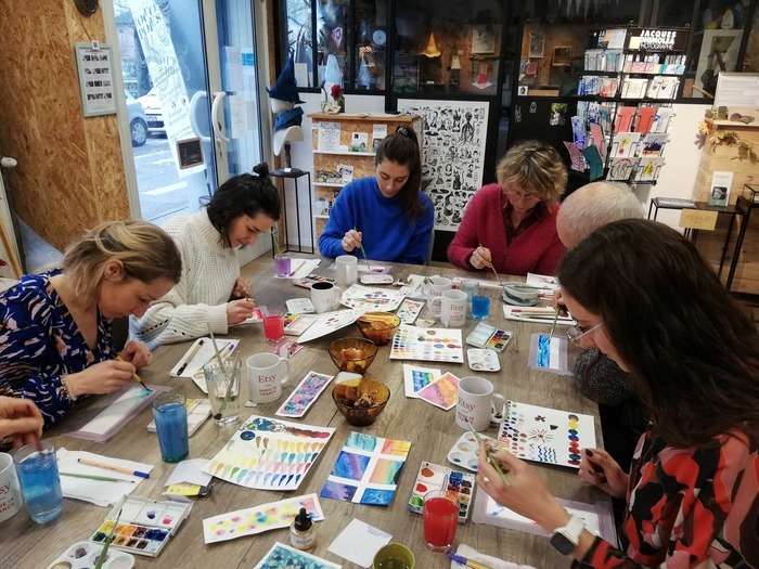Atelier Découverte Aquarelle, Ateliers Octopodes, Chambéry