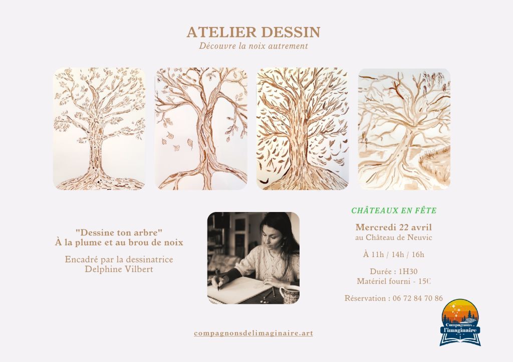 Atelier Dessin au Château de Neuvic Châteaux en Fête Le Château Neuvic