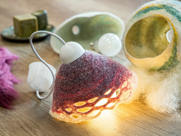 Atelier feutrage en volume : pingouin, cache-pot ou luminaire, Ateliers Octopodes, Chambéry