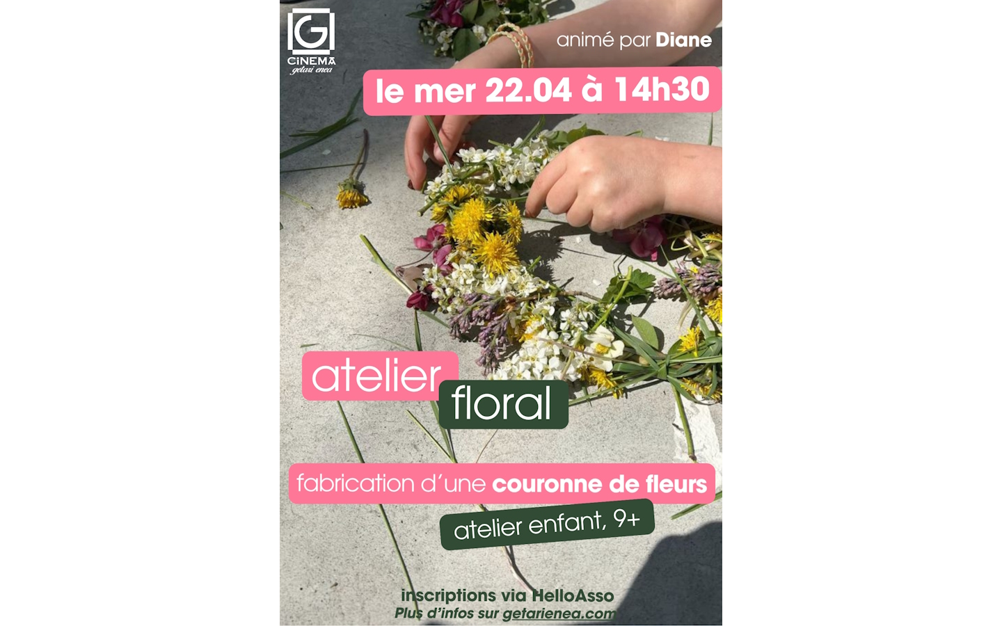 Atelier floral Cinéma Getari Enea Guéthary