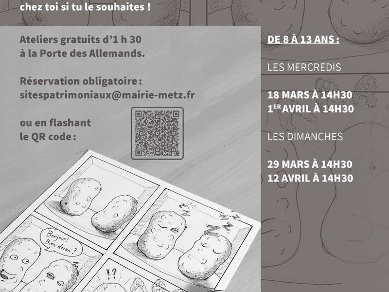Atelier jeune public Imagine ton histoire en BD La Porte des Allemands Metz