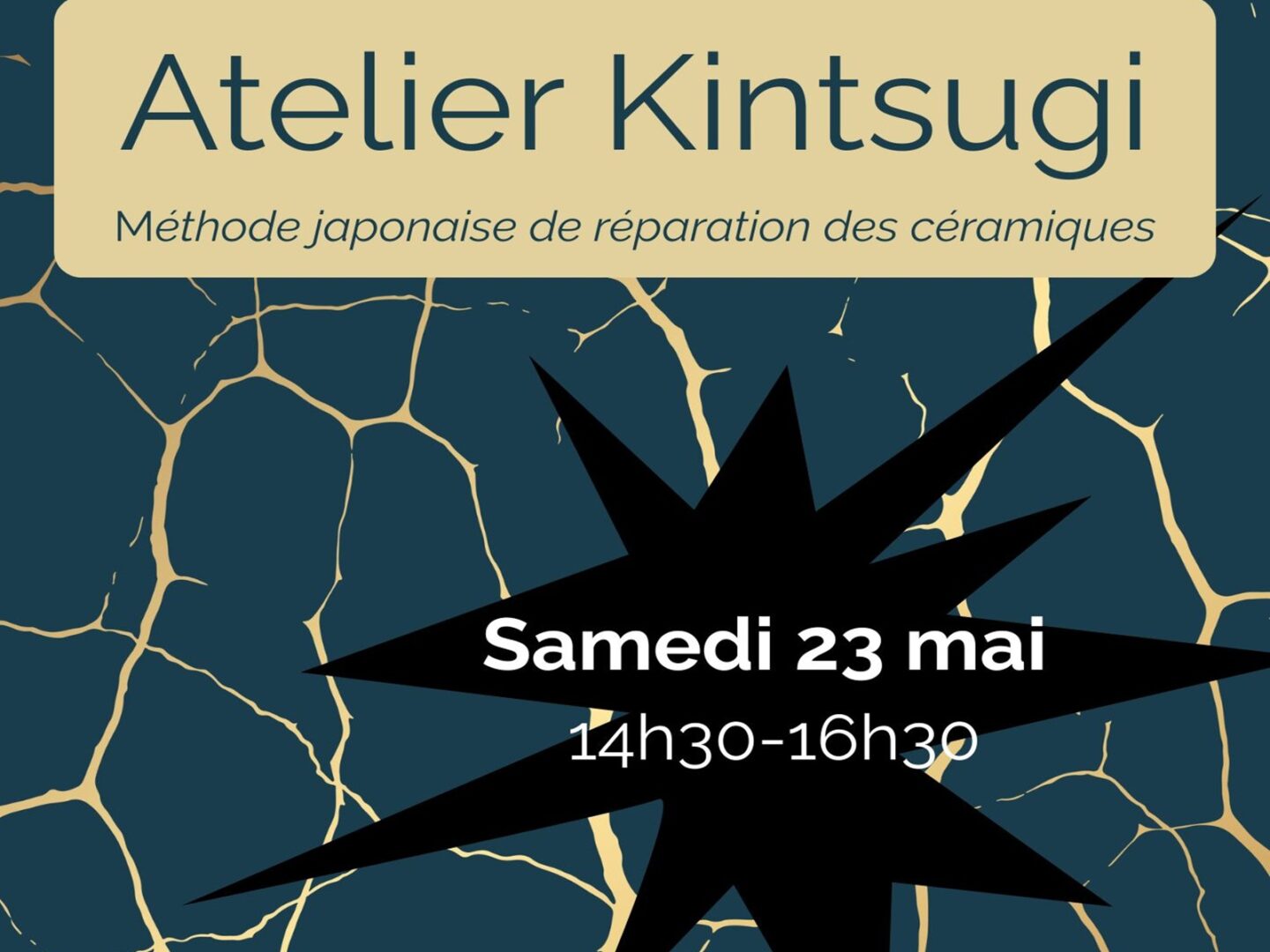 Atelier Kintsugi acte 2 Médiathèque La Source Sallebœuf