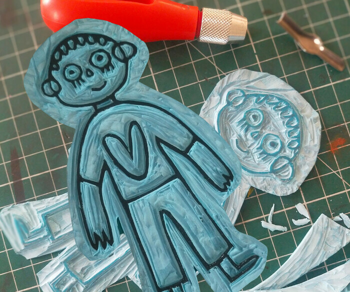 Atelier linogravure Bibliothèque Parment Rouen