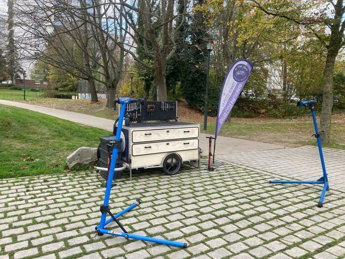 Atelier mobile participatif d&rsquo;auto-réparation de vélo Square de Copenhague Rennes