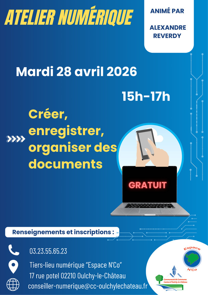 Atelier numérique, Tiers-lieu numérique « Espace N&rsquo;Co », Oulchy-le-Château