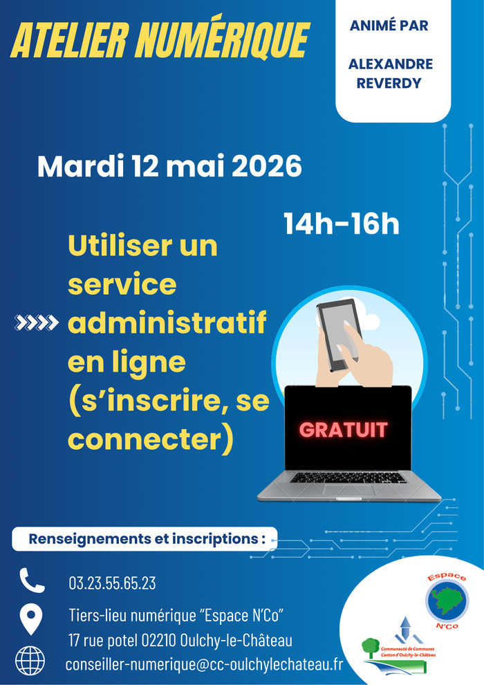 Atelier numérique, Tiers-lieu numérique « Espace N&rsquo;Co », Oulchy-le-Château