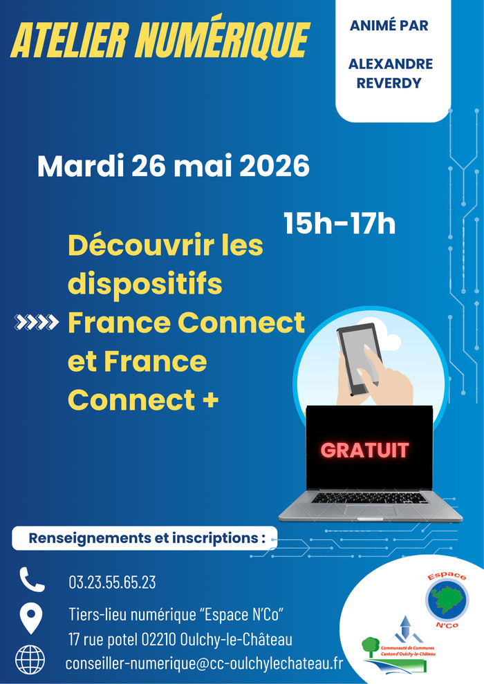 Atelier numérique, Tiers-lieu numérique « Espace N’Co », Oulchy-le-Château