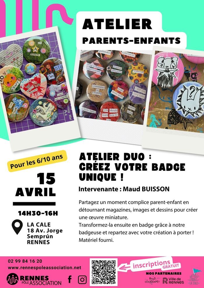 Atelier parents-enfants : créez votre badge unique !, ,