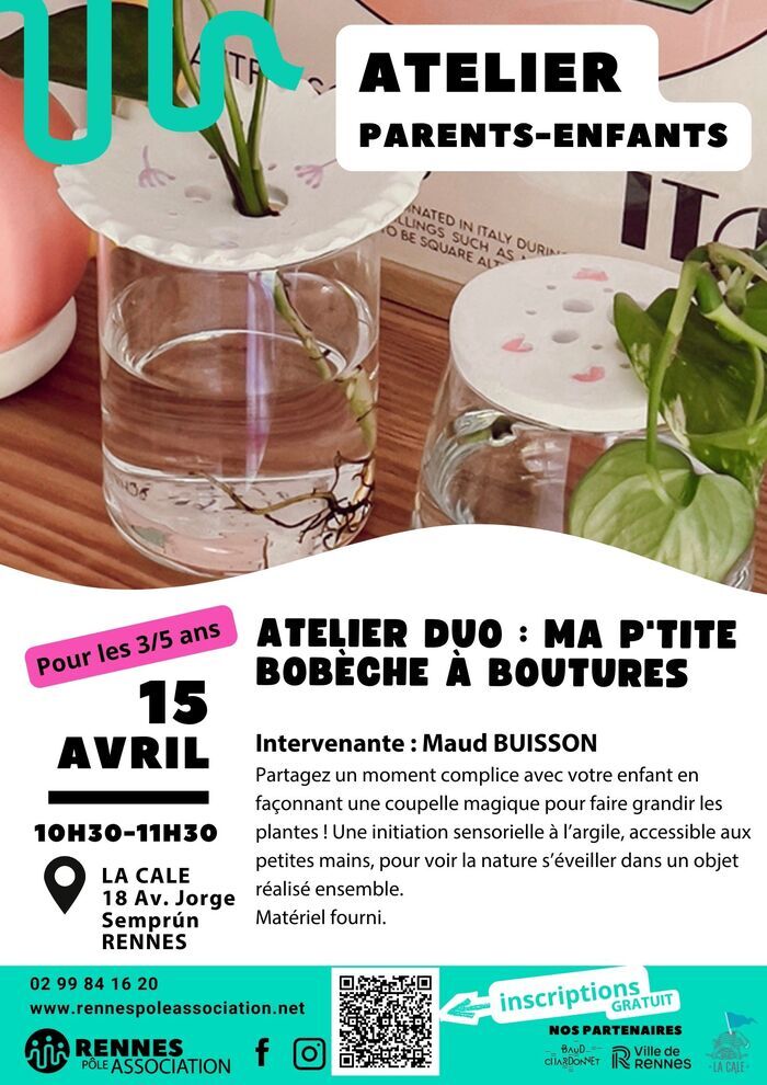 Atelier parents-enfants : ma p&rsquo;tite bobèche à boutures La Cale Rennes