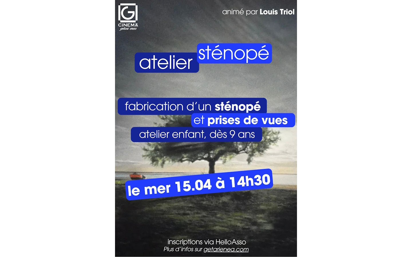Atelier photographie sténopé enfant Cinéma Getari Enea Guéthary